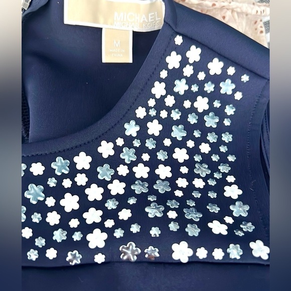 Michael Kors, Embellished Fit & Flare Dress True Navy,Excellent Condition.Size M - Picture 2 of 13
